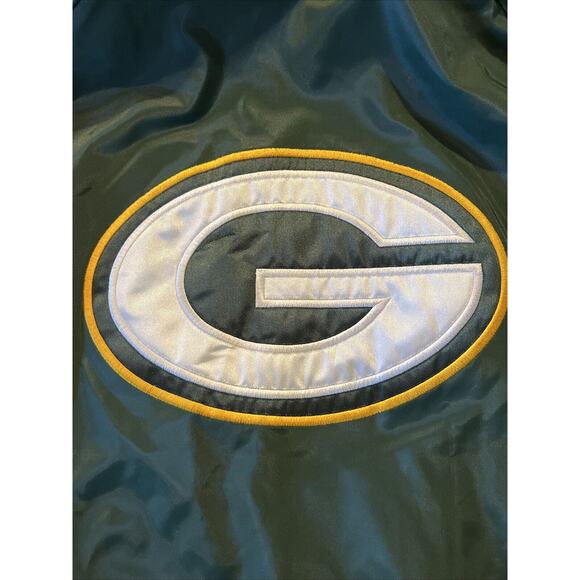 NFL Green Bay Packers Men’s Large Fit Waterproof Jacket Polyvinyl Coat Parka VTG - Picture 12 of 12
